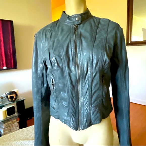 Danier Genuine Leather Biker Jacket - Picture 2 of 11
